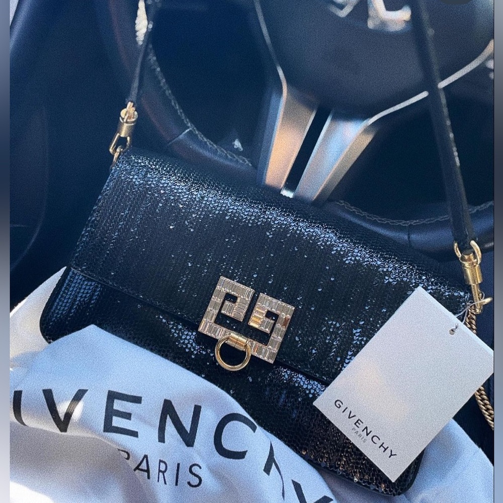 Givenchy Sequined Shoulder Flap Bag